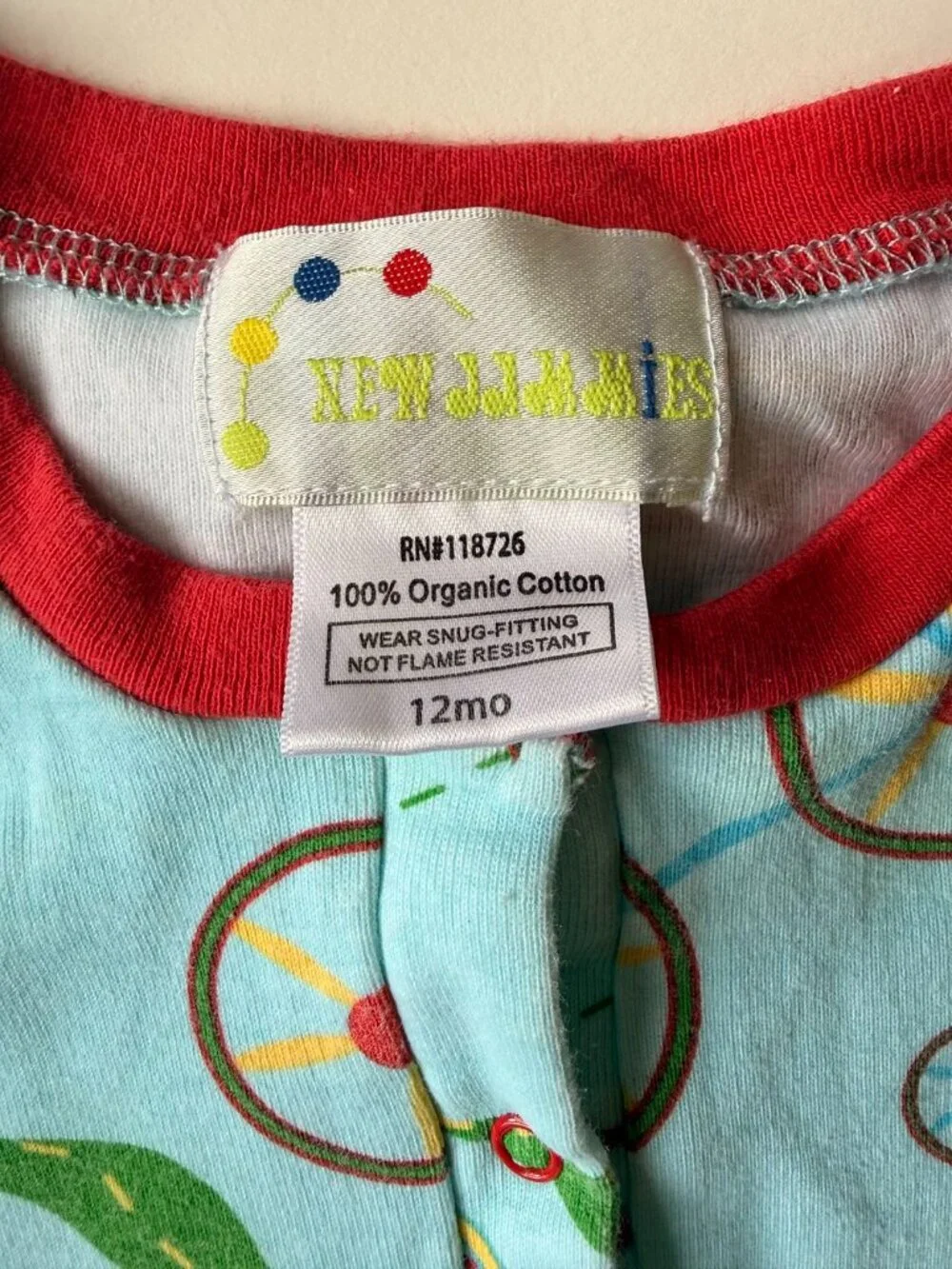 New Jammies Bicycle Footsie Onesie Pajama